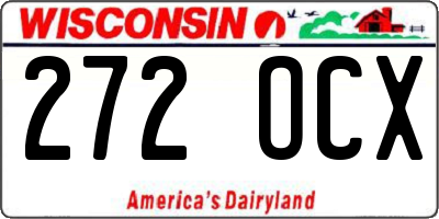 WI license plate 272OCX