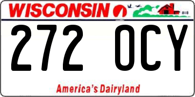 WI license plate 272OCY