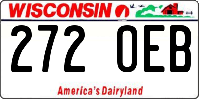 WI license plate 272OEB