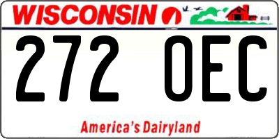 WI license plate 272OEC