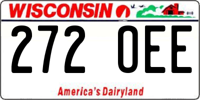 WI license plate 272OEE