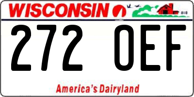 WI license plate 272OEF