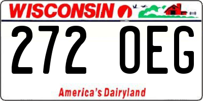 WI license plate 272OEG