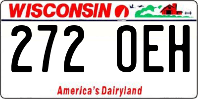WI license plate 272OEH