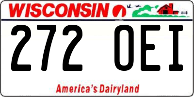 WI license plate 272OEI