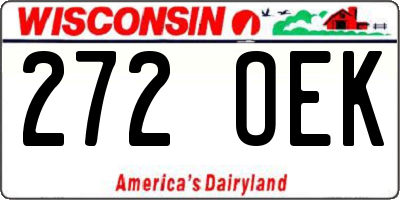 WI license plate 272OEK
