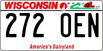 WI license plate 272OEN