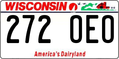 WI license plate 272OEO
