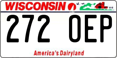 WI license plate 272OEP