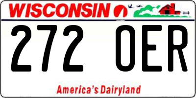 WI license plate 272OER