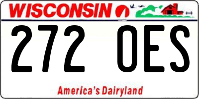 WI license plate 272OES