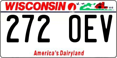 WI license plate 272OEV