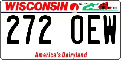 WI license plate 272OEW