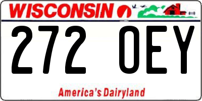 WI license plate 272OEY