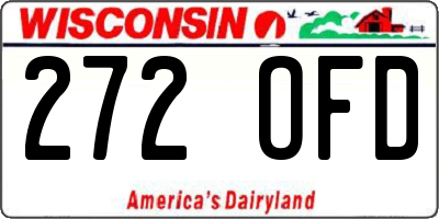 WI license plate 272OFD