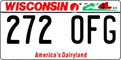 WI license plate 272OFG