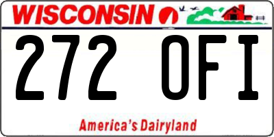 WI license plate 272OFI