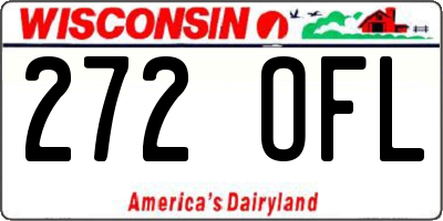WI license plate 272OFL