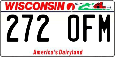 WI license plate 272OFM