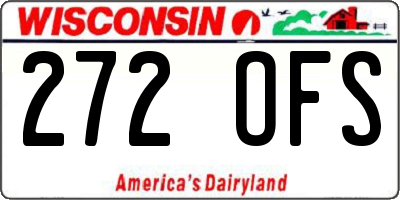 WI license plate 272OFS