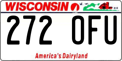 WI license plate 272OFU