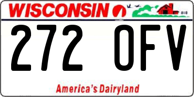 WI license plate 272OFV