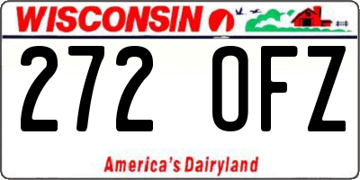 WI license plate 272OFZ
