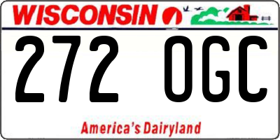 WI license plate 272OGC