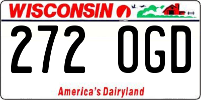WI license plate 272OGD