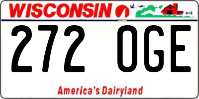 WI license plate 272OGE