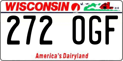 WI license plate 272OGF