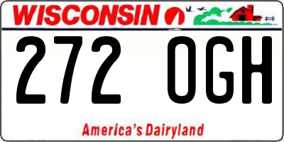 WI license plate 272OGH
