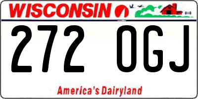 WI license plate 272OGJ