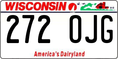 WI license plate 272OJG