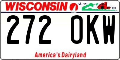 WI license plate 272OKW