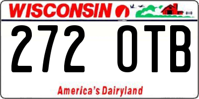 WI license plate 272OTB