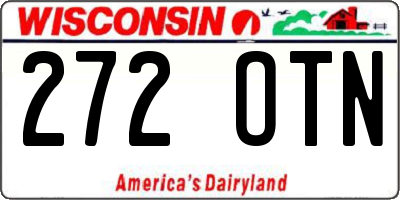 WI license plate 272OTN