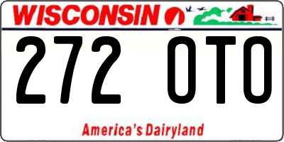 WI license plate 272OTO