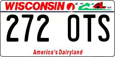 WI license plate 272OTS