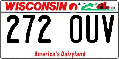 WI license plate 272OUV