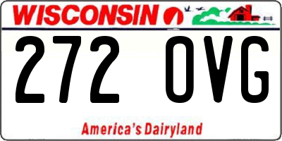 WI license plate 272OVG