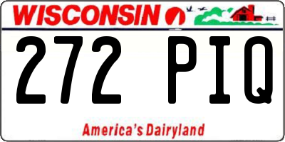 WI license plate 272PIQ