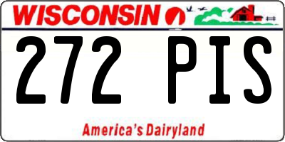 WI license plate 272PIS