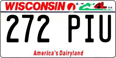 WI license plate 272PIU