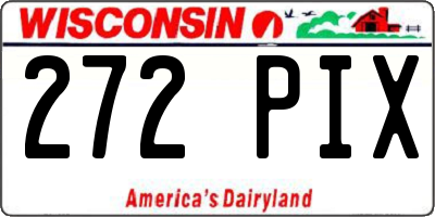 WI license plate 272PIX