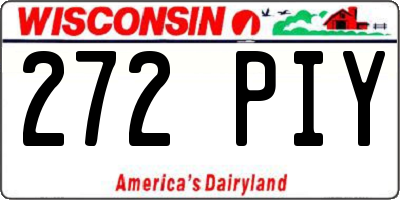 WI license plate 272PIY