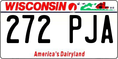 WI license plate 272PJA