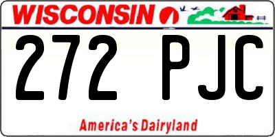 WI license plate 272PJC