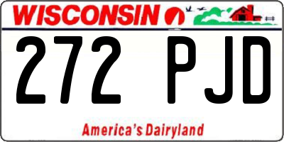 WI license plate 272PJD