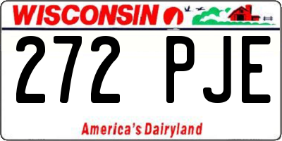 WI license plate 272PJE